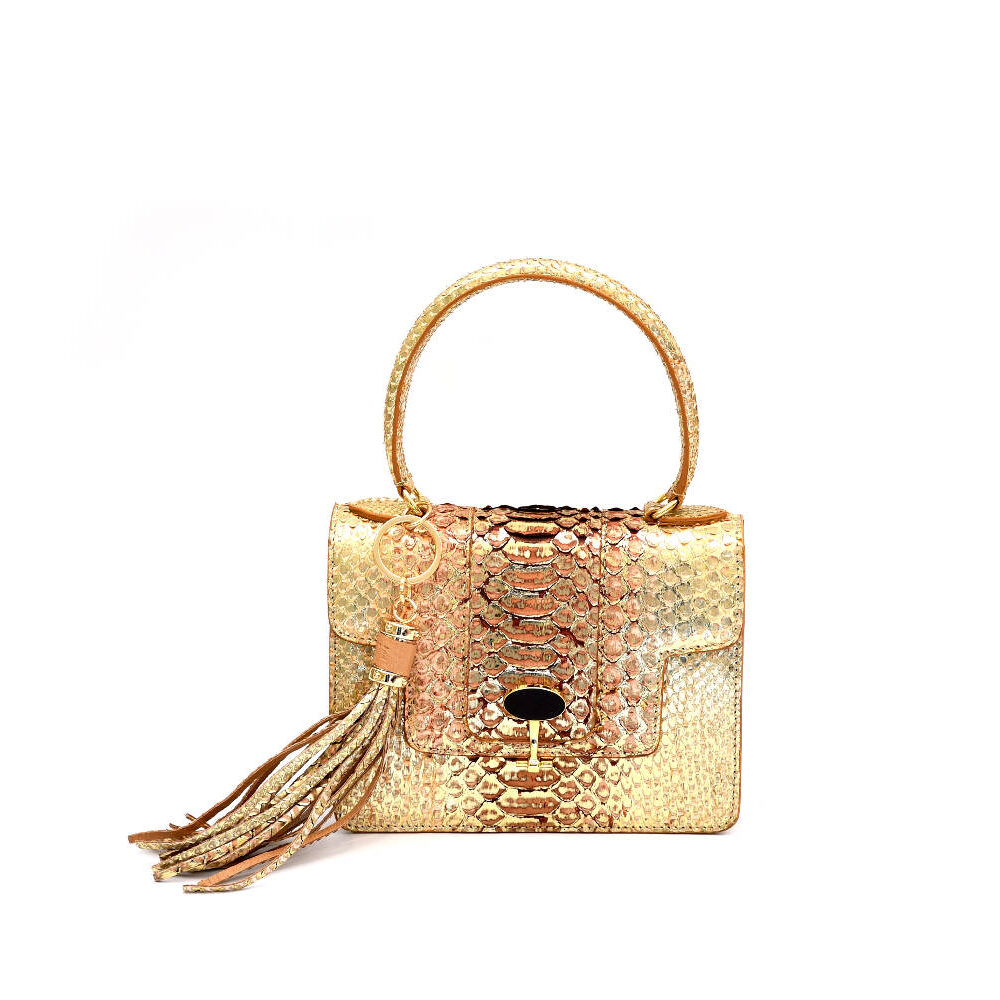 Minny Lilly Buti Gold Hand Bag