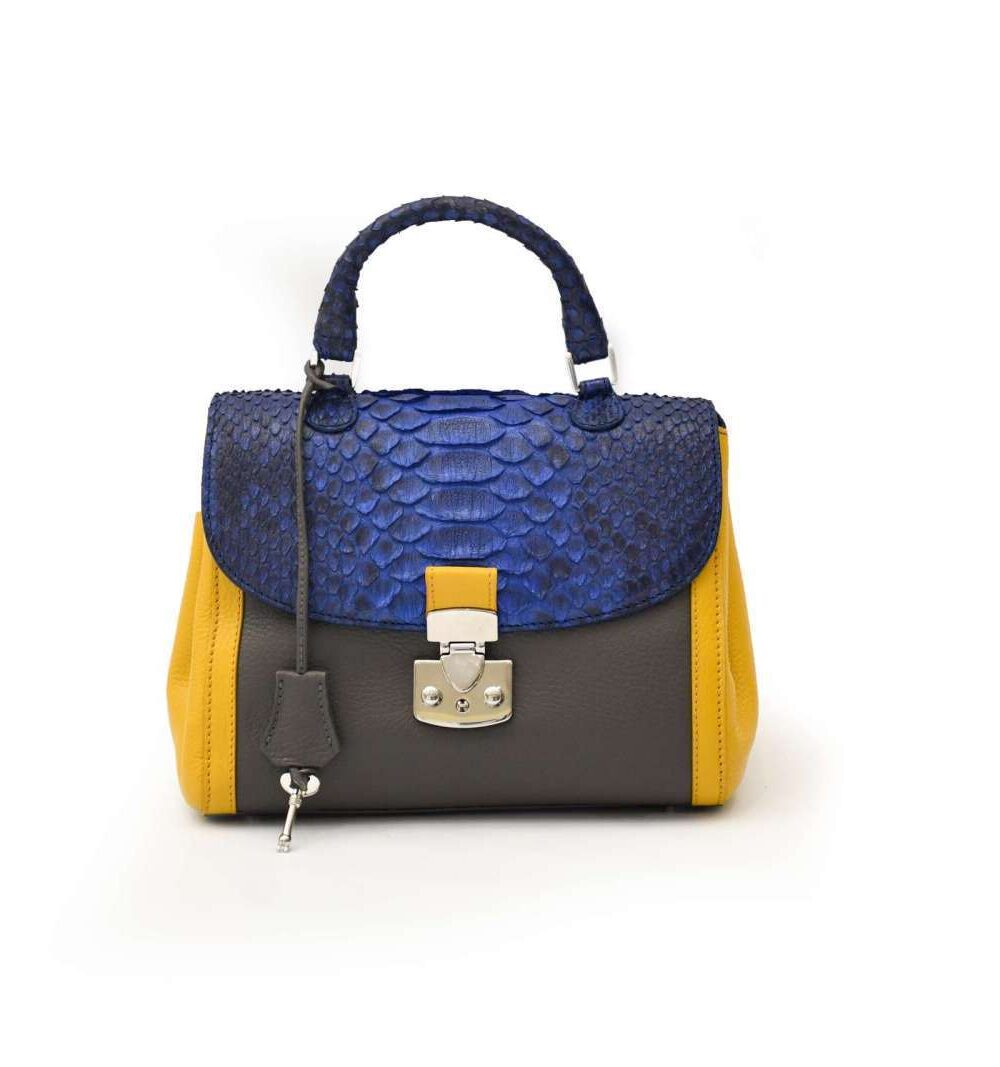 Rolina Style (Combo) Blue Yellow & Gray Hand Bag